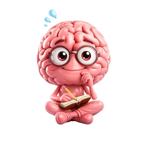 Anti Procrastination App — BrainWin scholar mascot studying without phone interruptions